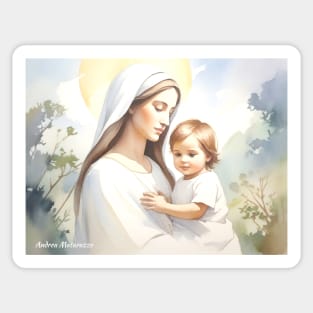 Madonna with Child Jesus Sticker